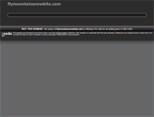Tablet Screenshot of flymountainsnowkite.com